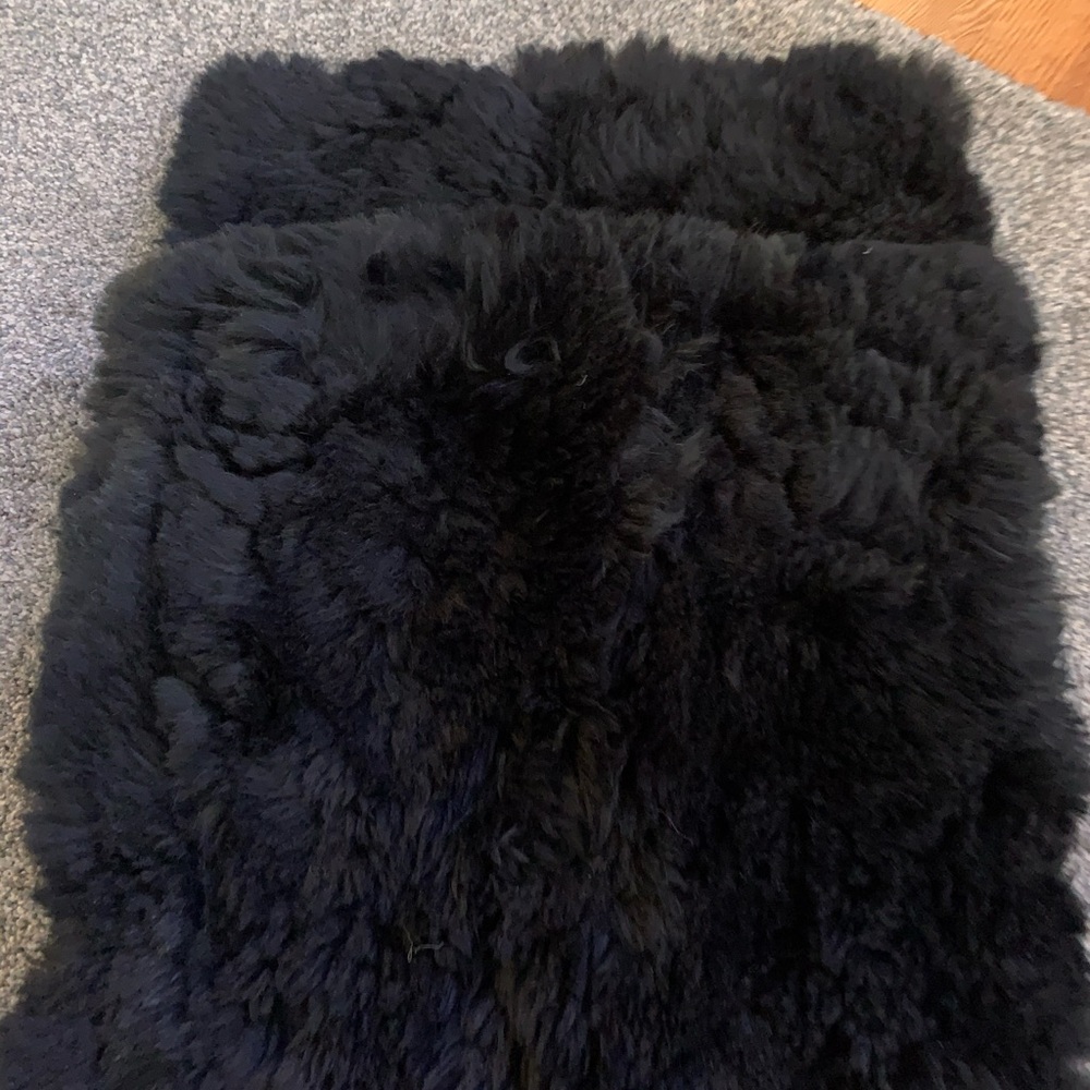 2 NWOT black alpaca throw pillow cover 14Hx14L